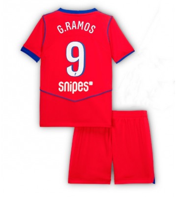 Paris Saint-Germain Goncalo Ramos #9 Tredjetrøje Børn 2025-26 Kortærmet (+ Korte bukser)